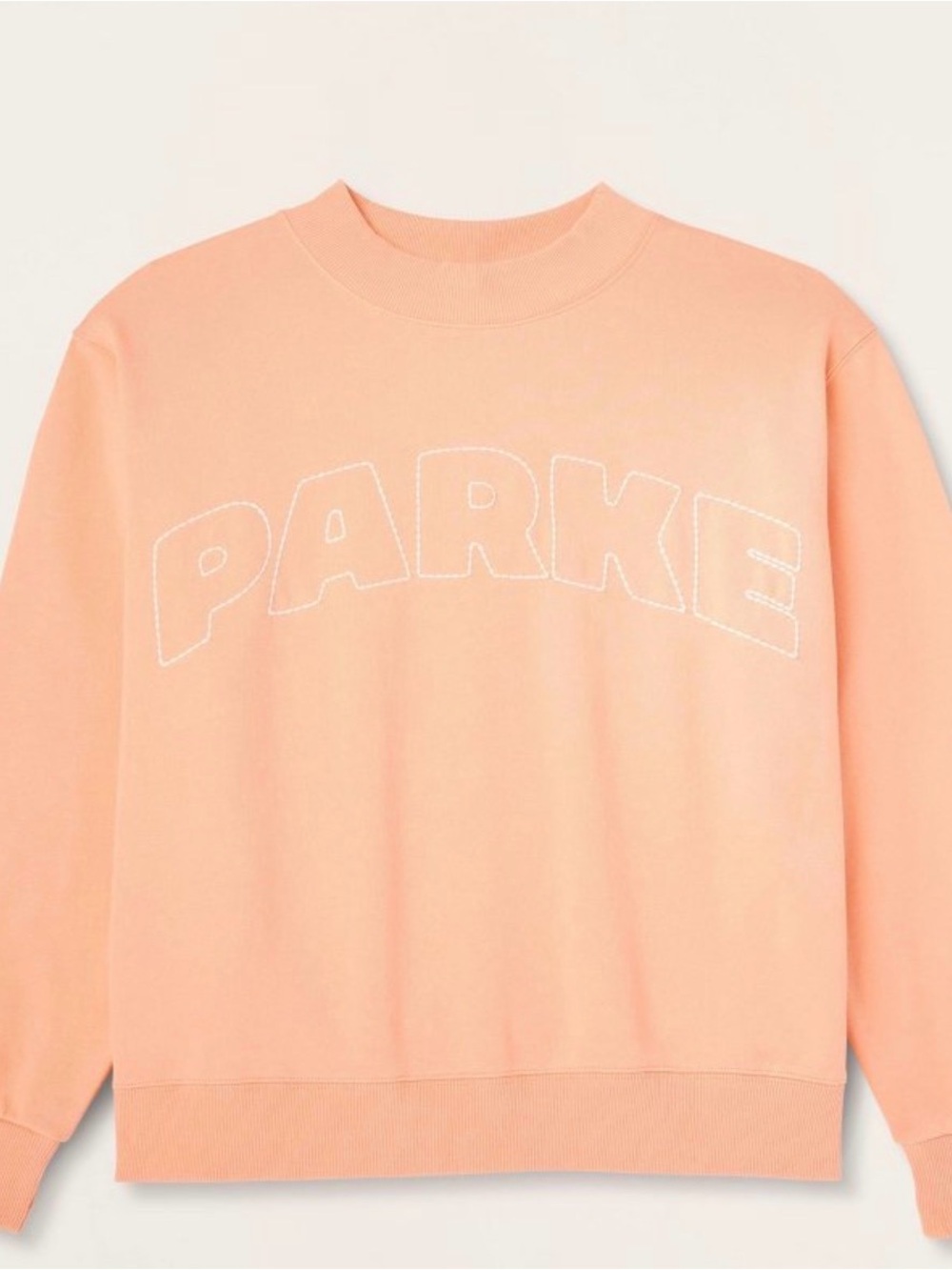 Parke x Target Peach Orange Mockneck Pullover Sweatshirt Sweater L/XL